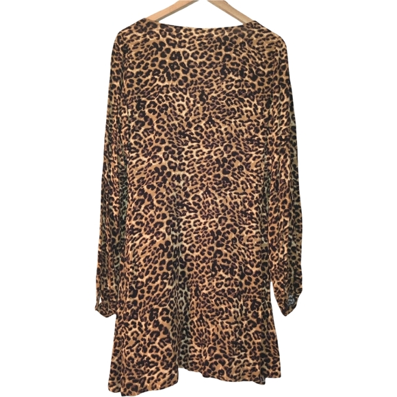 Idyllwind Miranda Lambert Leopard Animal Print Long Sleeve Lace Up Mini Dress - Picture 3 of 16